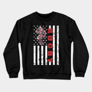 Rugby American Flag - US Sports Crewneck Sweatshirt